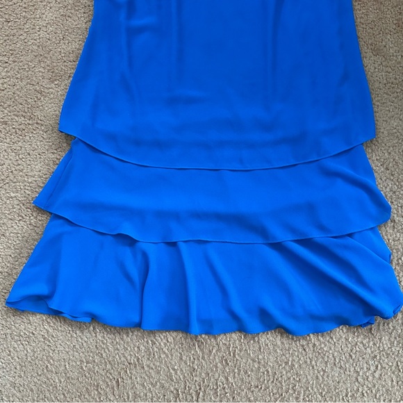 Lauren Ralph Lauren Georgette Ruffle Trimmed Tiered Lined Shift Dress Size 2 NEW - Picture 2 of 8